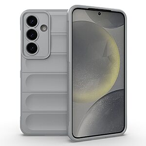 Θήκη Samsung Galaxy S25 Plus 5G / S24 Plus 5G Mad Mask Rugged Armor από σκληρό Premium TPU γκρι ανοιχτό