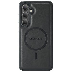 Θήκη Samsung Galaxy S25 Plus 5G / S24 Plus 5G MAGKING PU Leather Sockproof Series Πλάτη από σκληρό πλαστικό