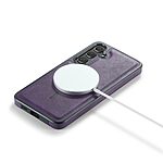 Θήκη Samsung Galaxy S25 Plus 5G / S24 Plus 5G MAGKING PU Leather Sockproof Series Πλάτη από σκληρό πλαστικό ,συμβατό με magsafe φορτιστή και επένδυση δερματίνης μωβ - Image 5