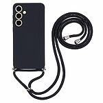 Θήκη Samsung Galaxy S25 Plus 5G / S24 Plus 5G OEM Soft Silicone Sockproof v3 πλάτη με κορδόνι από αντικραδασμικό TPU μαύρο