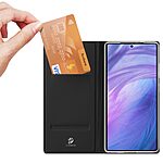 υποδοχή καρτών και μαγνητικό κούμπωμα Flip Wallet από συνθετικό δέρμα και TPU μαύρο