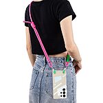 Θήκη Samsung Galaxy S25 Ultra 5G GKK Διάφανο Ανθεκτικό κάλυμμα Κατασκευή από Σκληρό Υλικό και Αποσπώμενο Λουρί Μεταφοράς ροζ - Image 3