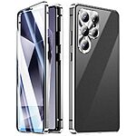 Θήκη Samsung Galaxy S25 Ultra 5G Mad Mask Anti Peep Series V2 με μαγνητικό μεταλλικό πλαίσιο και διπλό Tempered Glass για προστασία 360° μοιρών ασημί