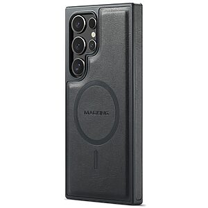 συμβατό με magsafe φορτιστή και επένδυση δερματίνης μαύρο