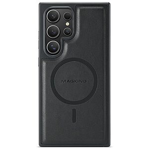 Θήκη Samsung Galaxy S25 Ultra 5G MAGKING PU Leather Sockproof Series Πλάτη από σκληρό πλαστικό