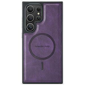 Θήκη Samsung Galaxy S25 Ultra 5G MAGKING PU Leather Sockproof Series Πλάτη από σκληρό πλαστικό