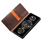 Θήκη Samsung Galaxy S25 Ultra 5G QIALINO book v2 από Premium αυθεντικό δέρμα Genuine Cowhide καφέ σκούρο - Image 2