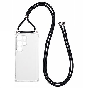 Θήκη Samsung Galaxy S25 Ultra 5G OEM Silicone Sockproof Transparent πλάτη με κορδόνι από αντικραδασμικό TPU