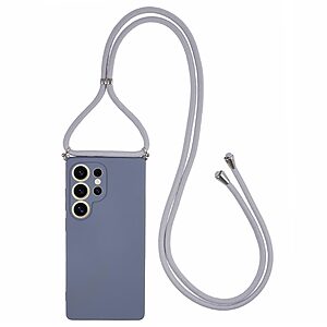 Θήκη Samsung Galaxy S25 Ultra 5G OEM Soft Silicone Sockproof πλάτη με κορδόνι από αντικραδασμικό TPU γκρι