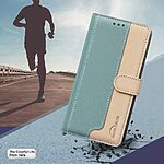 Θήκη Xiaomi Poco X7 Pro 5G BINFEN COLOR Leather Wallet Double Stitching Lines series 13 με βάση στήριξης, υποδοχές καρτών και μαγνητικό κούμπωμα πράσινο - Image 5