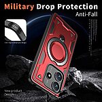 Θήκη Xiaomi Redmi Note 14 5G Mad Mask Πλάτη Military Protection με Μαγνητικό δαχτυλίδι ,συμβατό με ασύρματη φόρτιση Magsafe και Βάση στήριξης TPU κόκκινο - Image 4