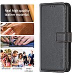 Θήκη Xiaomi Redmi Note 14 Pro 4G BINFEN COLOR Leather Wallet series 12 με βάση στήριξης, υποδοχές καρτών και μαγνητικό κούμπωμα μαύρο - Image 5