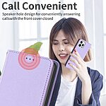 Θήκη Xiaomi Redmi Note 14 Pro 4G BINFEN COLOR Leather Wallet series 9 με βάση στήριξης, υποδοχές καρτών και μαγνητικό κούμπωμα μωβ ανοιχτό - Image 5