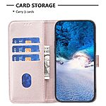 Θήκη Xiaomi Redmi Note 14 Pro 4G BINFEN COLOR Leather Wallet series 12 με βάση στήριξης, υποδοχές καρτών και μαγνητικό κούμπωμα ροζ χρυσό - Image 3