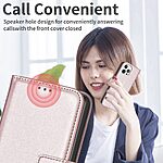 Θήκη Xiaomi Redmi Note 14 Pro 4G BINFEN COLOR Leather Wallet series 12 με βάση στήριξης, υποδοχές καρτών και μαγνητικό κούμπωμα ροζ χρυσό - Image 4