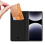 υποδοχή καρτών και μαγνητικό κούμπωμα Flip Wallet από συνθετικό δέρμα και TPU μαύρο