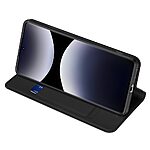 Θήκη Xiaomi Redmi Note 14 Pro 4G DUX DUCIS Skin Pro Series με βάση στήριξης, υποδοχή καρτών και μαγνητικό κούμπωμα Flip Wallet από συνθετικό δέρμα και TPU μαύρο - Image 5