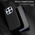 Θήκη Xiaomi Redmi Note 14 Pro 5G / Poco X7 5G OEM Mirror Surface View New Edition Stand Case Cover Flip Window χρυσό - Image 2