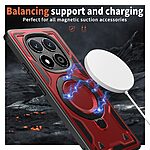 Θήκη Xiaomi Redmi Note 14 Pro 5G / Poco X7 5G Mad Mask Πλάτη Military Protection με Μαγνητικό δαχτυλίδι ,συμβατό με ασύρματη φόρτιση Magsafe και Βάση στήριξης TPU κόκκινο - Image 3