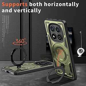 συμβατό με ασύρματη φόρτιση Magsafe και Βάση στήριξης TPU λαδί