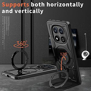 συμβατό με ασύρματη φόρτιση Magsafe και Βάση στήριξης TPU μαύρο