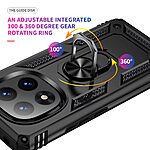 Θήκη Xiaomi Redmi Note 14 Pro 5G / Poco X7 5G Mad Mask πλάτη Armor V2 με Μαγνητικό δαχτυλίδι και Βάση στήριξης TPU μαύρο - Image 2