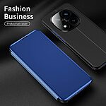 Θήκη Xiaomi Redmi Note 14 Pro Plus 5G OEM Mirror Surface View New Edition Stand Case Cover Flip Window μωβ - Image 3