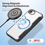 Θήκη iPhone 16e DUX DUCIS Skin X Pro Series με βάση στήριξης, συμβατό με MagSafe φορτιστή υποδοχή καρτών και μαγνητικό κούμπωμα Flip Wallet από συνθετικό δέρμα και εσωτερικό TPU μαύρο - Image 4