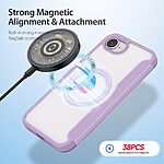 Θήκη iPhone 16e DUX DUCIS Skin X Pro Series με βάση στήριξης, συμβατό με MagSafe φορτιστή υποδοχή καρτών και μαγνητικό κούμπωμα Flip Wallet από συνθετικό δέρμα και εσωτερικό TPU μωβ ανοιχτό - Image 4