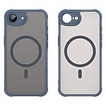 Θήκη iPhone 16e Mad Mask Magnetic Matte Hybrid συμβατό με MagSafe φορτιστή Transparent Πλάτη TPU μπλε - Image 2