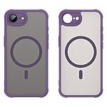 Θήκη iPhone 16e Mad Mask Magnetic Matte Hybrid συμβατό με MagSafe φορτιστή Transparent Πλάτη TPU μωβ - Image 2