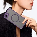 Θήκη iPhone 16e Mad Mask Magnetic Matte Hybrid συμβατό με MagSafe φορτιστή Transparent Πλάτη TPU μωβ - Image 4