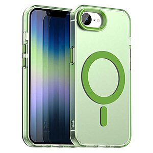 Θήκη iPhone 16e Mad Mask Λεπτή ματ ημιδιάφανη με ανθεκτικό TPU+PC υλικό και συμβατότητα MagSafe για άνετη φόρτιση πράσινο