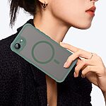 Θήκη iPhone 16e Mad Mask Magnetic Matte Hybrid συμβατό με MagSafe φορτιστή Transparent Πλάτη TPU πράσινο - Image 4
