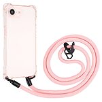 Θήκη iPhone 16e OEM Soft Silicone Sockproof v3 πλάτη με κορδόνι από αντικραδασμικό TPU ροζ