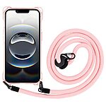 Θήκη iPhone 16e OEM Soft Silicone Sockproof v3 πλάτη με κορδόνι από αντικραδασμικό TPU ροζ - Image 2