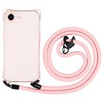 Θήκη iPhone 16e OEM Soft Silicone Sockproof v3 πλάτη με κορδόνι από αντικραδασμικό TPU ροζ - Image 3