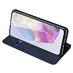 Θήκη Samsung Galaxy A36 / A56 DUX DUCIS Skin Pro Series με βάση στήριξης, υποδοχή καρτών και μαγνητικό κούμπωμα Flip Wallet από συνθετικό δέρμα και TPU μπλε - Image 5