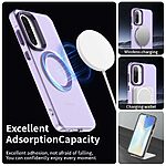 Θήκη Samsung Galaxy A36 / A56 Mad Mask Anti-Slip Sockproof συμβατό με MagSafe φορτιστή Transparent Πλάτη TPU μωβ - Image 3