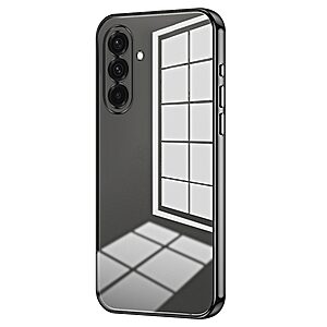 Θήκη Samsung Galaxy A36 Mad Mask Electroplating Series Thin Frame Πλάτη από Premium TPU με μεταλιζέ περίβλημα μαύρο