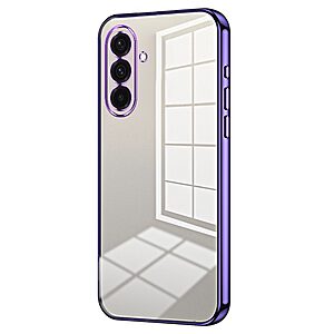 Θήκη Samsung Galaxy A36 Mad Mask Electroplating Series Thin Frame Πλάτη από Premium TPU με μεταλιζέ περίβλημα μωβ