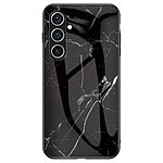 Θήκη Samsung Galaxy A36 OEM σχέδιο Marble με Πλάτη Tempered Glass TPU μαύρο