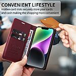 Θήκη Samsung Galaxy A36 YIKATU Folio Series v5 με βάση στήριξης, υποδοχή καρτών και μαγνητικό κούμπωμα Flip Wallet από συνθετικό δέρμα και TPU κόκκινο σκούρο - Image 3