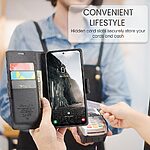 Θήκη Samsung Galaxy A56 CASEME 023 Series Πορτοφόλι με βάση στήριξης, υποδοχές καρτών και μαγνητικό κούμπωμα από συνθετικό δέρμα και TPU μαύρο - Image 5