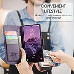 Θήκη Samsung Galaxy A56 CASEME 023 Series Πορτοφόλι με βάση στήριξης, υποδοχές καρτών και μαγνητικό κούμπωμα από συνθετικό δέρμα και TPU μωβ - Image 5