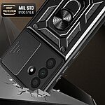 Θήκη Samsung Galaxy A56 Mad Mask Camshield Armor Guard Πλάτη με προστασία για την κάμερα, Kickstand και Βάση στήριξης από σκλήρό Premium TPU ασημί - Image 5