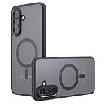 Θήκη Samsung Galaxy A56 Mad Mask Magnetic Matte Hybrid συμβατό με MagSafe φορτιστή Transparent Πλάτη TPU μαύρο