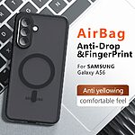 Θήκη Samsung Galaxy A56 Mad Mask Magnetic Matte Hybrid συμβατό με MagSafe φορτιστή Transparent Πλάτη TPU μαύρο - Image 2