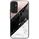 Θήκη Samsung Galaxy A56 OEM σχέδιο Three-Color Marble με πλάτη από Tempered Glass και εσωτερικό TPU