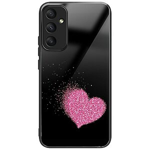 Θήκη Samsung Galaxy A56 OEM σχέδιο Love με πλάτη από Tempered Glass και εσωτερικό TPU